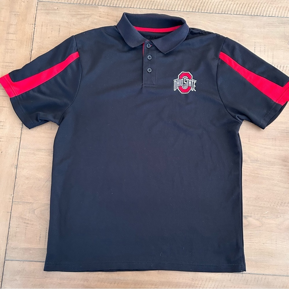Ohio State University Men’s Black Short Sleeve Golf Shirt - Size S